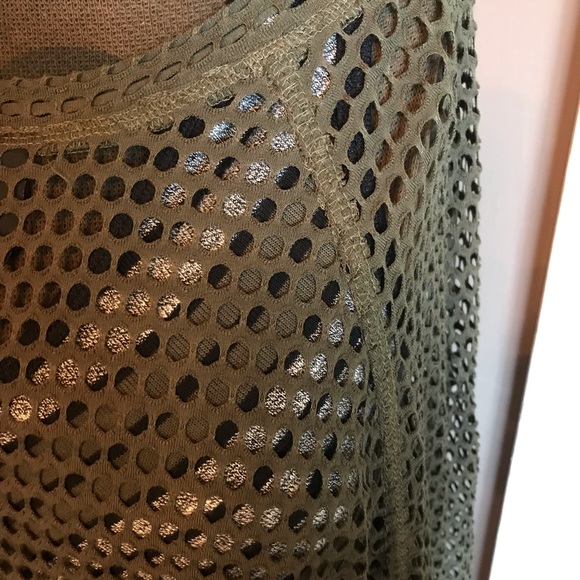 Mesh long sleeved army green cover shirt - Picture 5 of 7